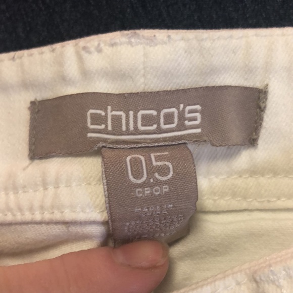 Chico’s White Jeans size 05 Crop - Picture 6 of 7